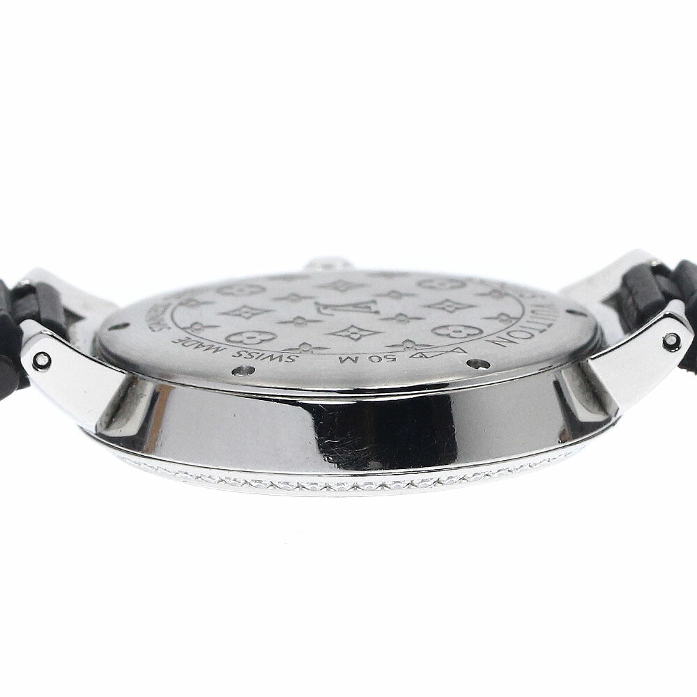 LOUIS VUITTON Q13ML Tambour Diamond Bezel Quartz Women's Watch