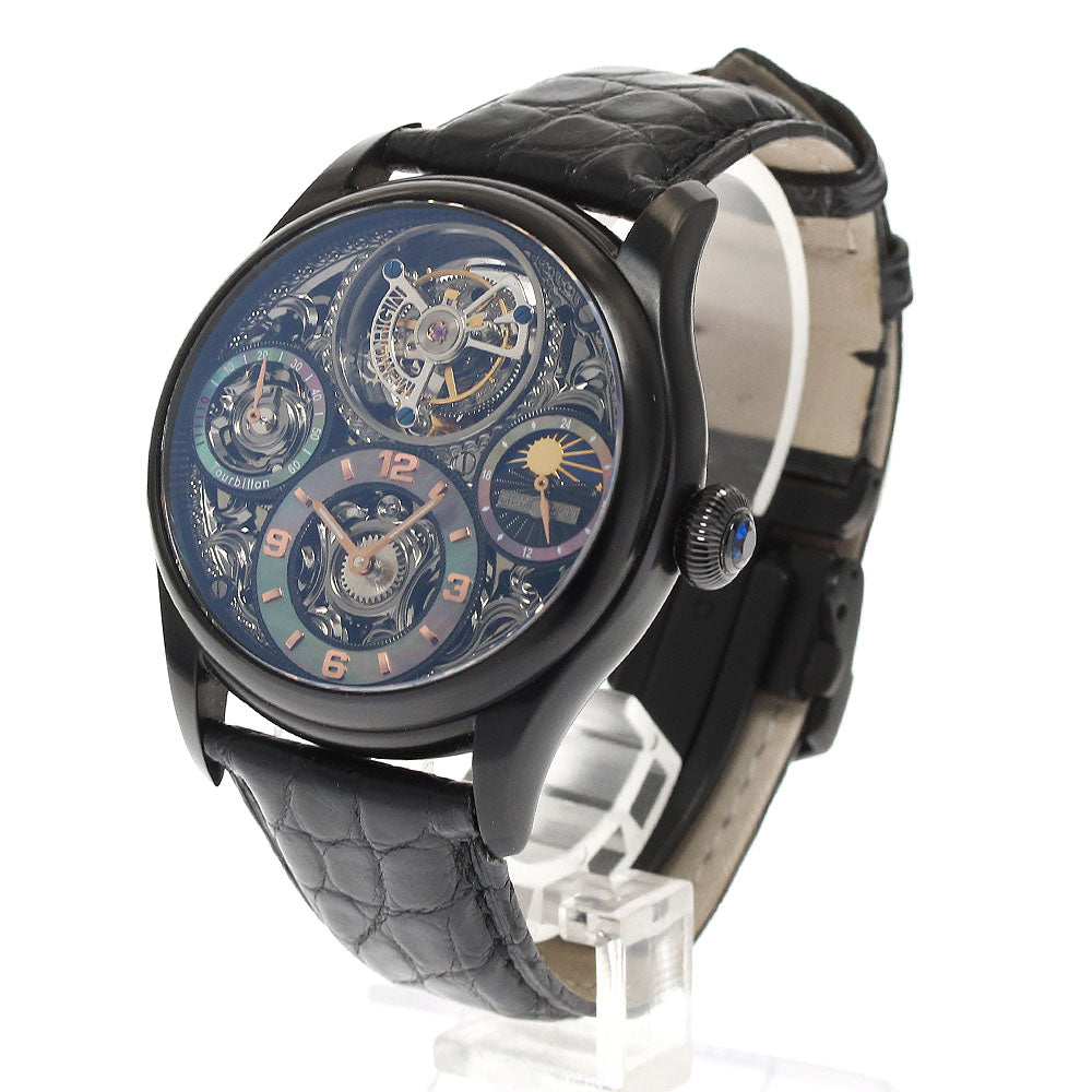 MEMORIGIN MO1231-BKBKBKA Starlit Legend Tourbillon Hand-wound Men's Watch Excellent Condition with Warranty.