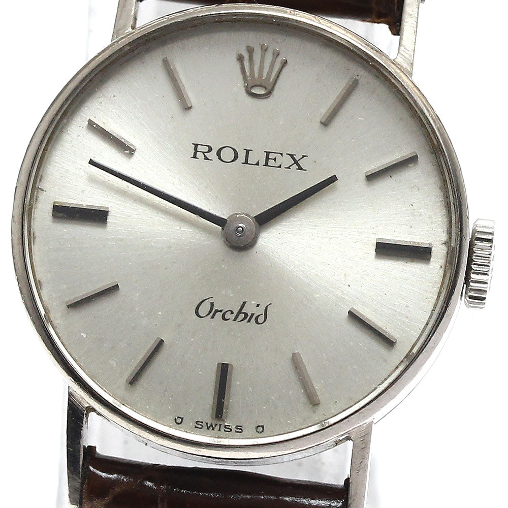 ROLEX 2671 Orchid K18WG Cal.1400 Manual Winding Ladies Watch