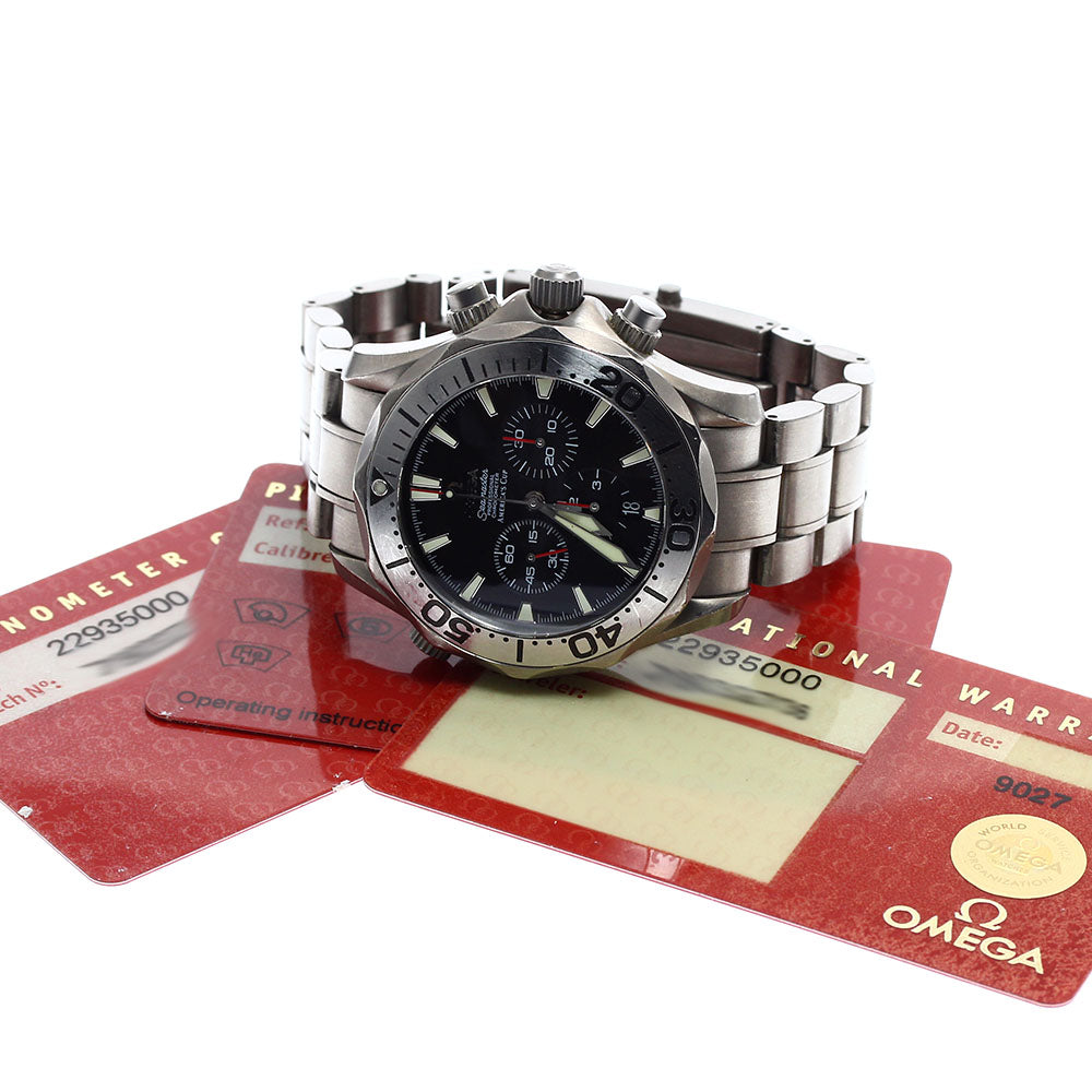 OMEGA 2293.50 Seamaster Professional 300 Chronograph Automatic Men's Watch with Warranty