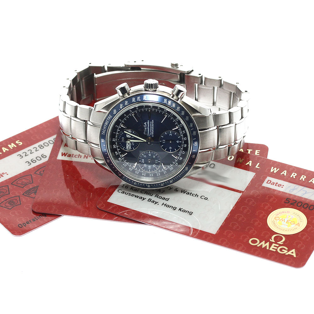 OMEGA 3222.80 Speedmaster Triple Calendar Chronograph Automatic Men's Watch with Warranty Card