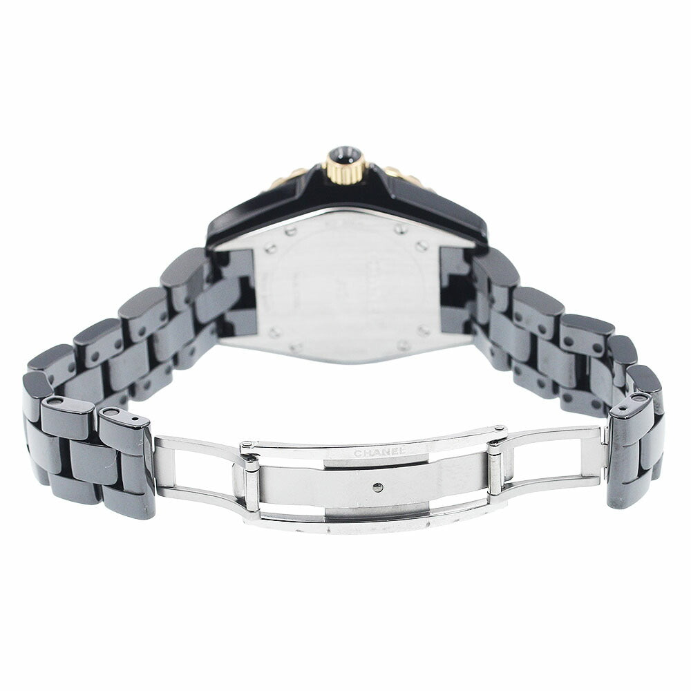 CHANEL H2543 J12 33MM Black Ceramic 11P Diamond PG Bezel Date Quartz Ladies Watch