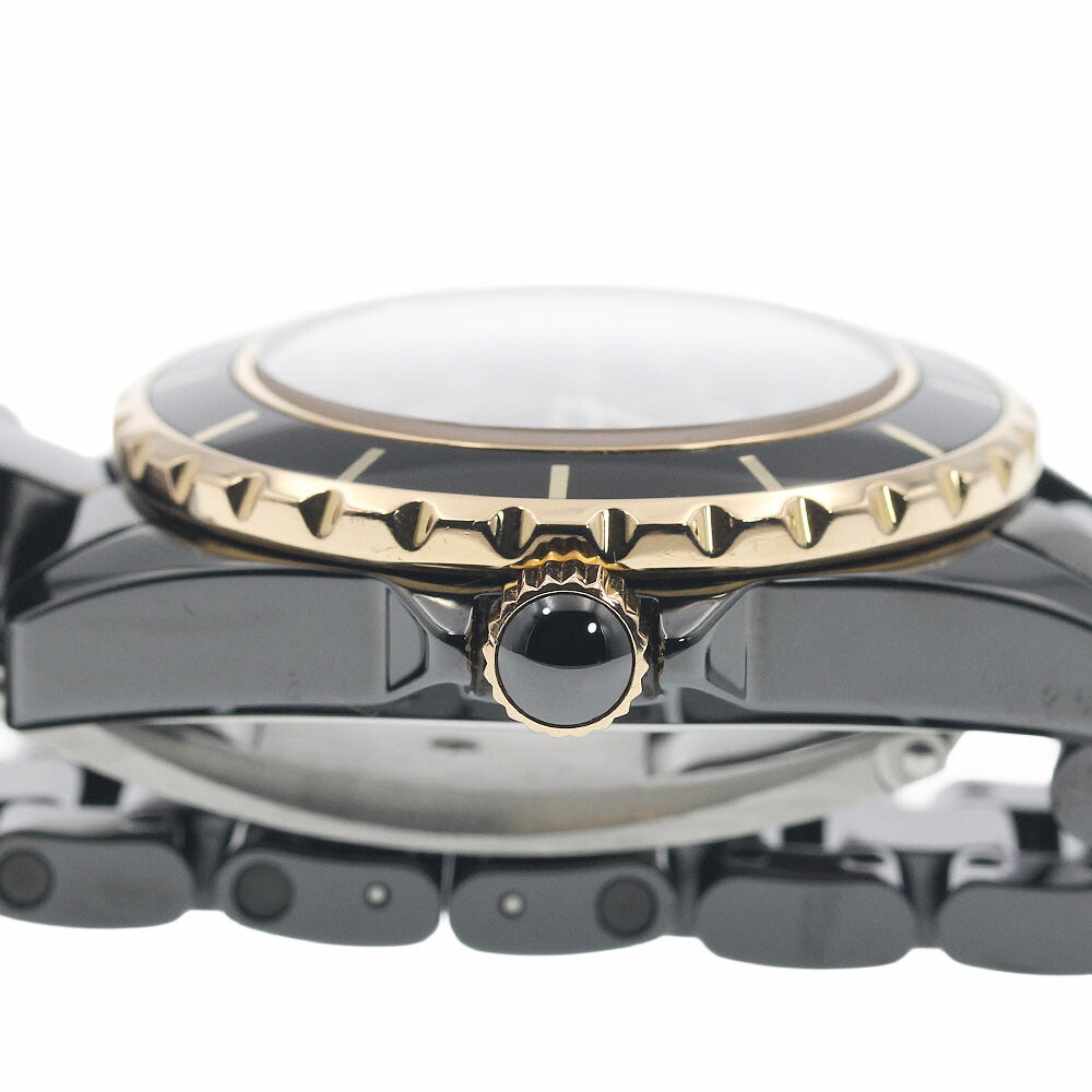 CHANEL H2543 J12 33MM Black Ceramic 11P Diamond PG Bezel Date Quartz Ladies Watch