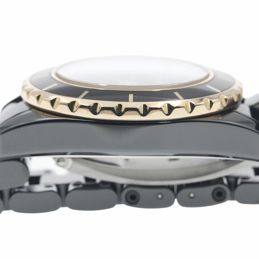 CHANEL H2543 J12 33MM Black Ceramic 11P Diamond PG Bezel Date Quartz Ladies Watch