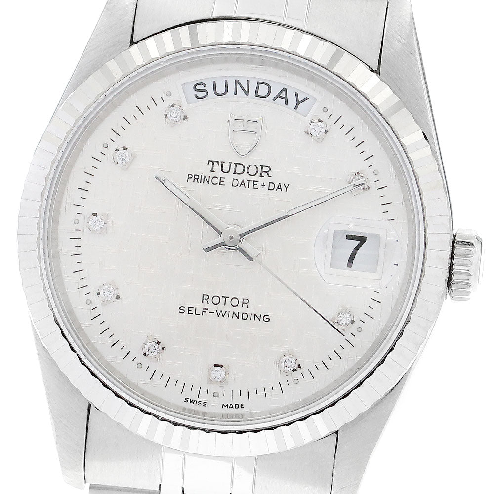 TUDOR 76214 Prince Date-Day WG Bezel 10P Diamond Automatic Men's Watch
