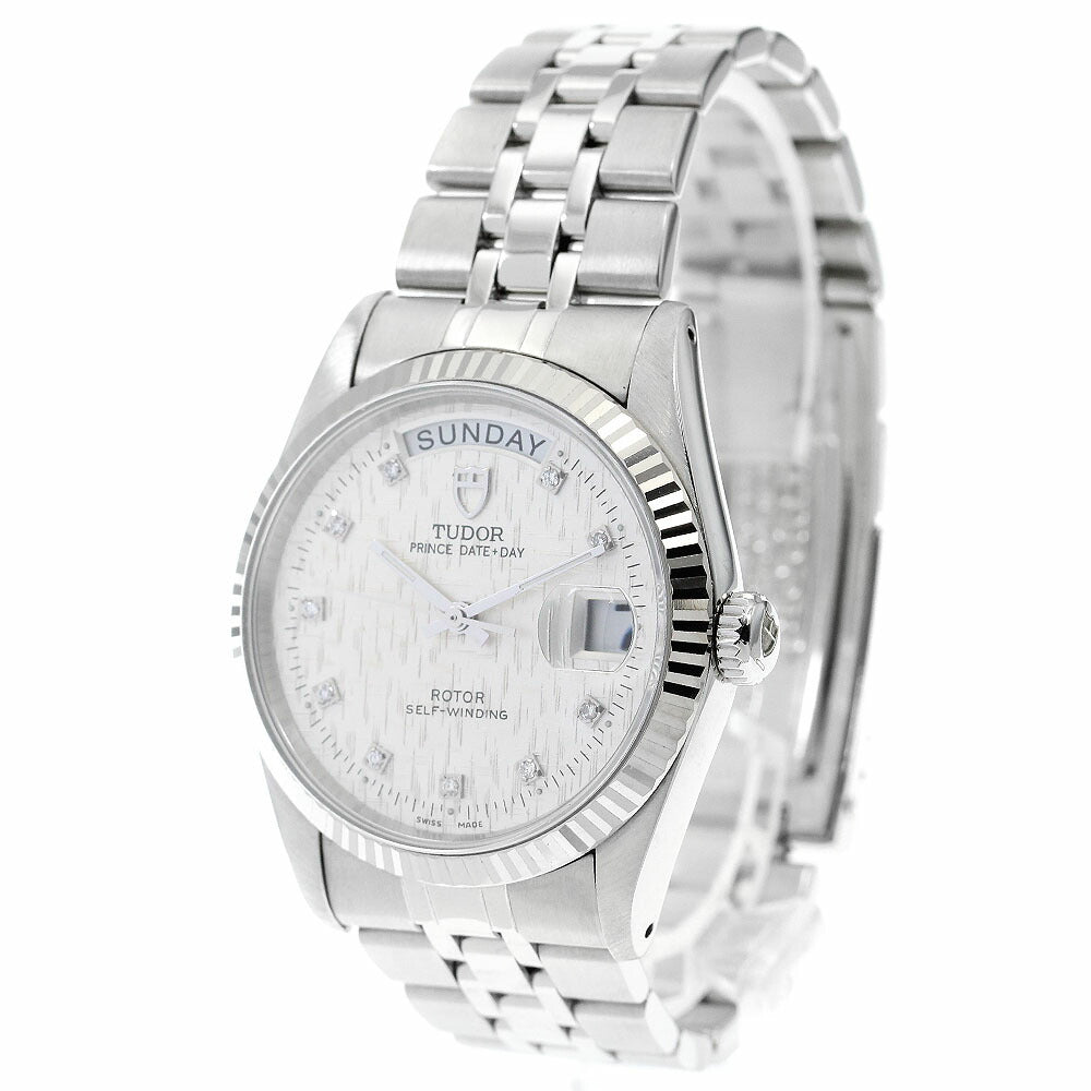 TUDOR 76214 Prince Date-Day WG Bezel 10P Diamond Automatic Men's Watch