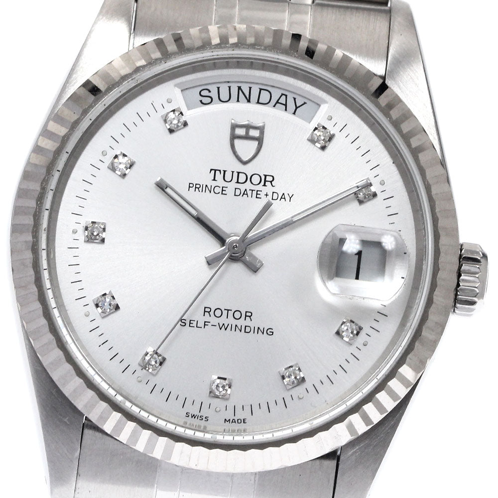 TUDOR 76214 Prince Date-Day 10P Diamond WG Bezel Automatic Men's Watch