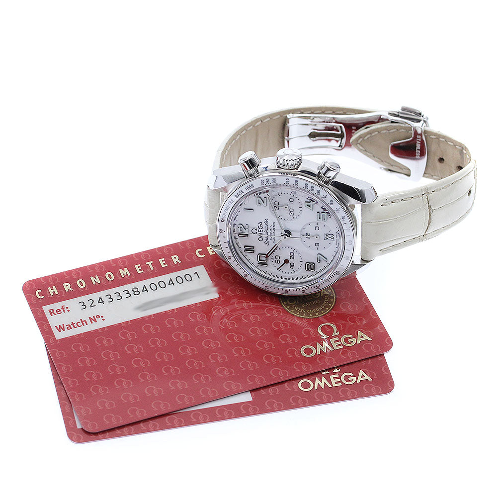 OMEGA 324.33.38.40.04.001 Speedmaster Date Chronograph Automatic Women's Watch with Warranty Card