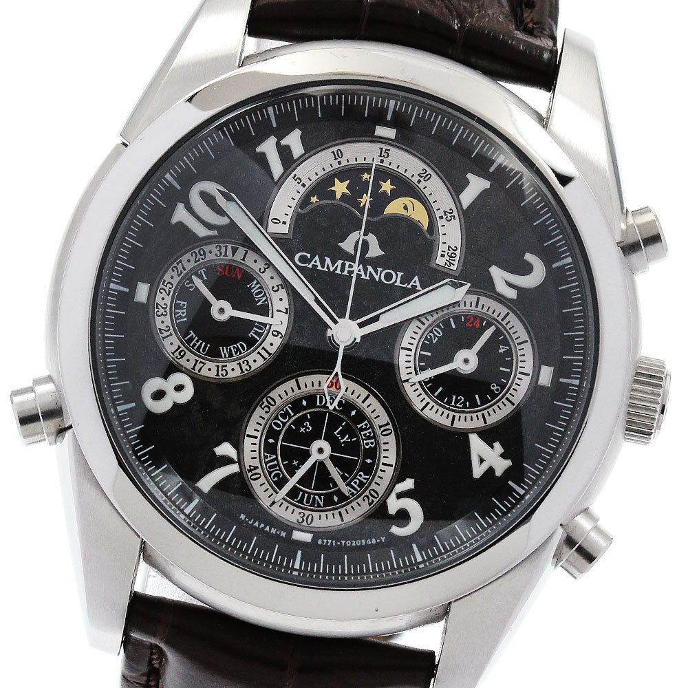 CITIZEN CTR57-1091/6771-T010768TA Campanola Grand Complication Black Oak Quartz Men's Excellent Condition with Box and Warranty.