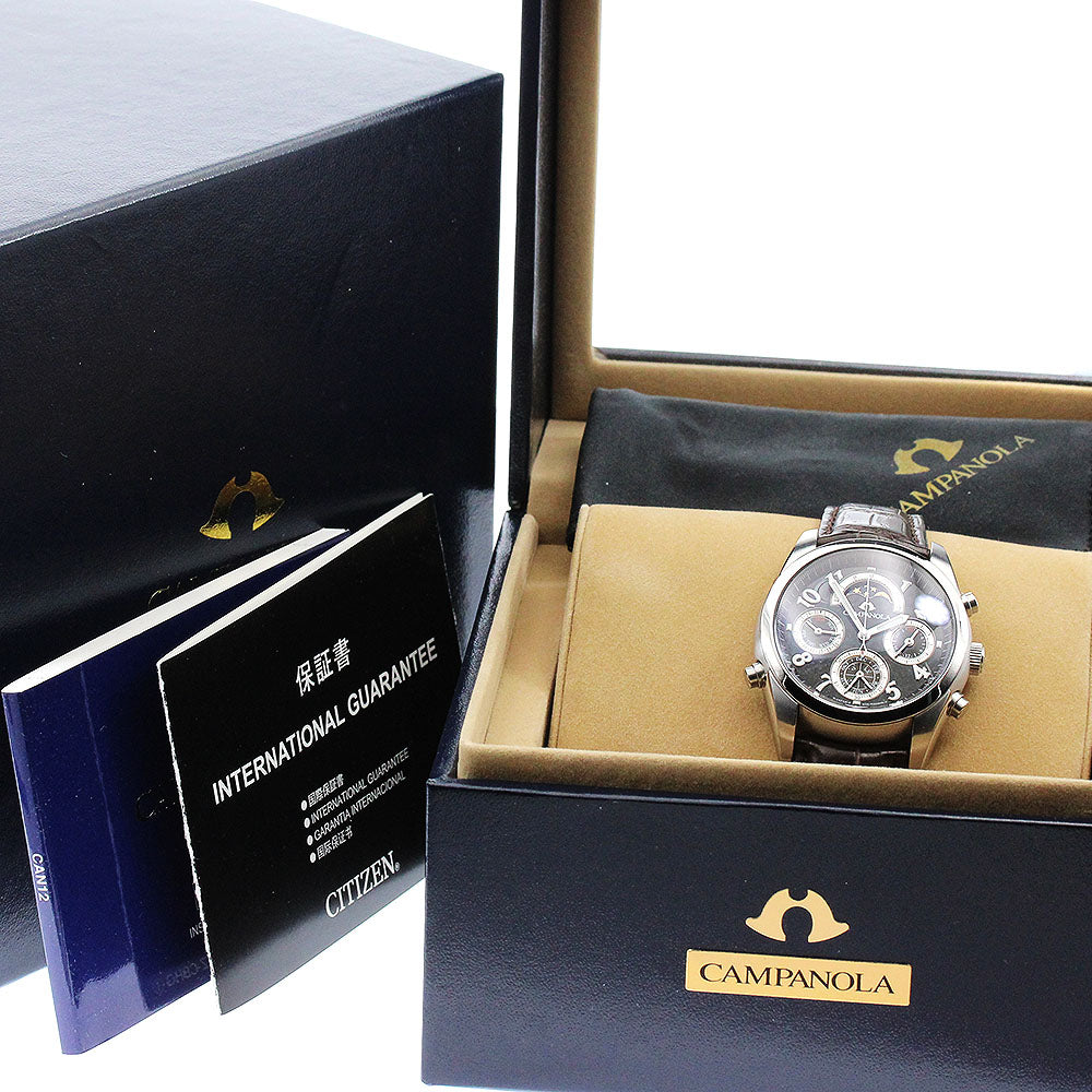 CITIZEN CTR57-1091/6771-T010768TA Campanola Grand Complication Black Oak Quartz Men's Excellent Condition with Box and Warranty.
