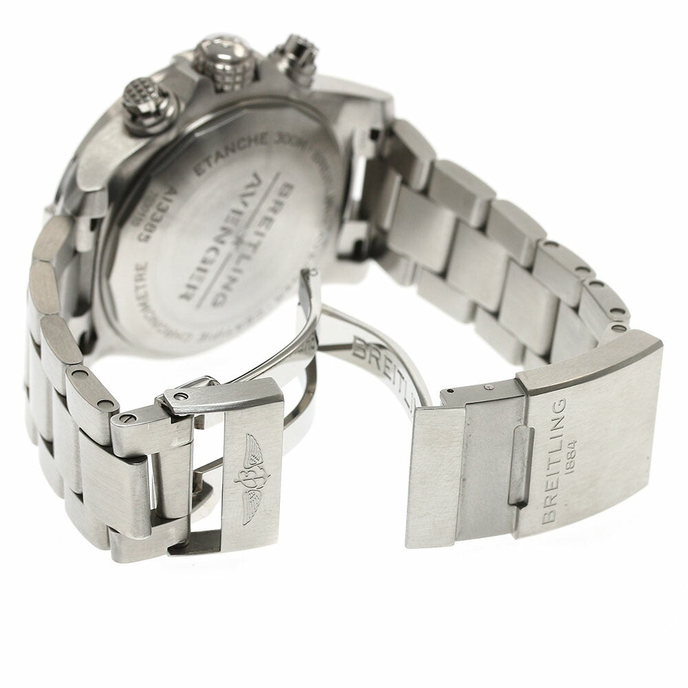 BREITLING A13385 Avenger Chronograph 43 Date Automatic Men's Watch Excellent Condition with Inner Box and Warranty Card.