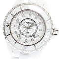 CHANEL H1628 J12 White Ceramic 12-Diamond Quartz Women's Watch