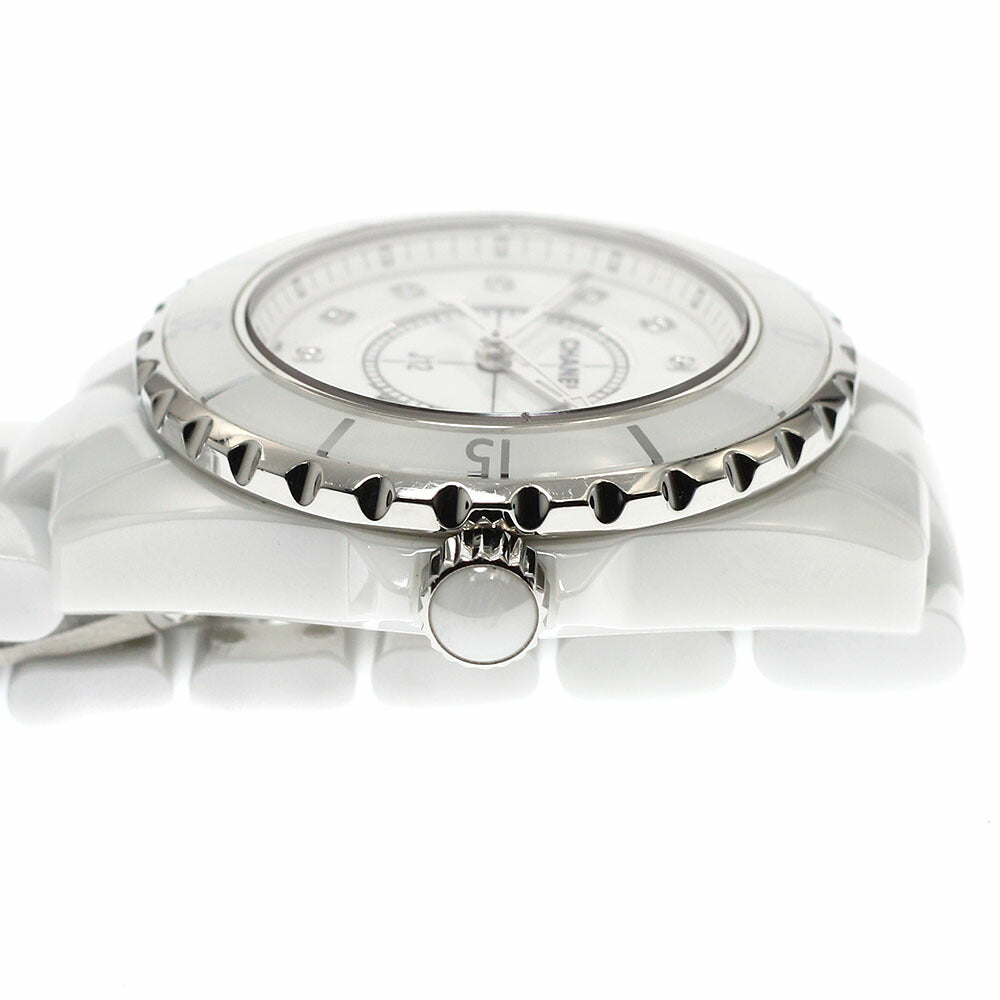 CHANEL H1628 J12 White Ceramic 12-Diamond Quartz Women's Watch