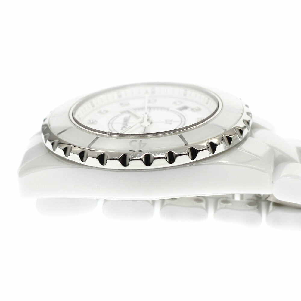 CHANEL H1628 J12 White Ceramic 12-Diamond Quartz Women's Watch