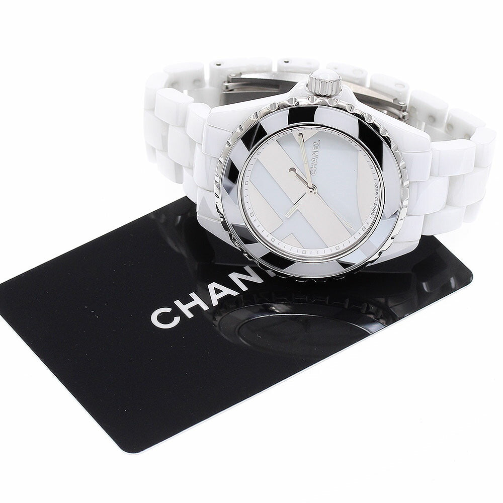 CHANEL H5582 J12 Untitled 38mm White Ceramic Automatic Men's Watch with Warranty Card
