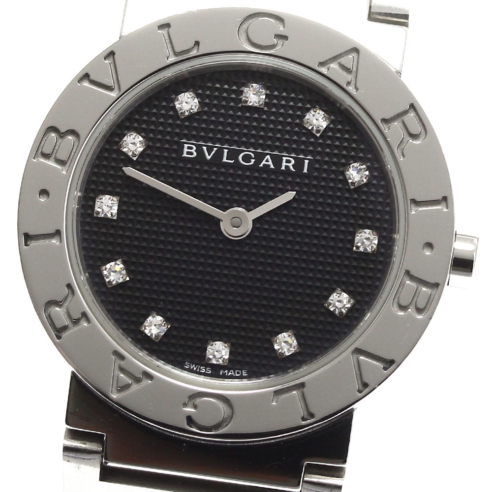 BVLGARI BBL26S Bulgari 12-Diamond Quartz Women's Watch with Box and Warranty Card