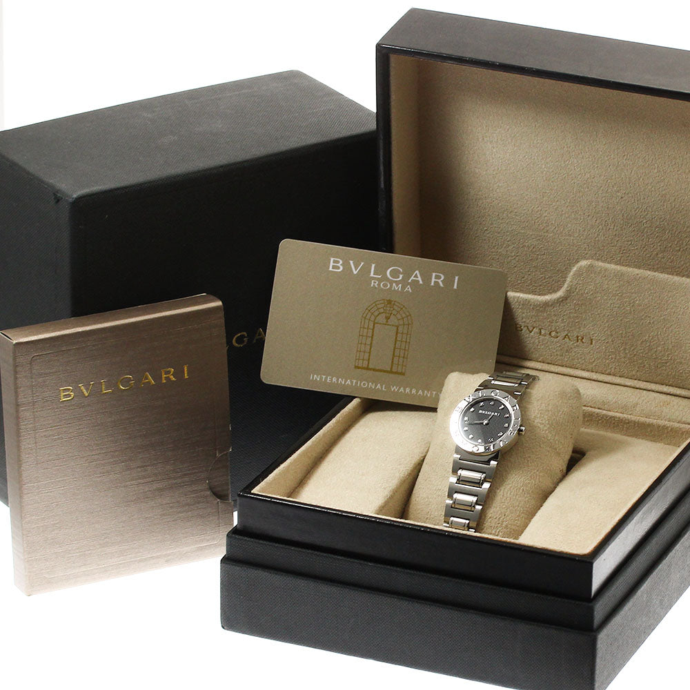 BVLGARI BBL26S Bulgari 12-Diamond Quartz Women's Watch with Box and Warranty Card