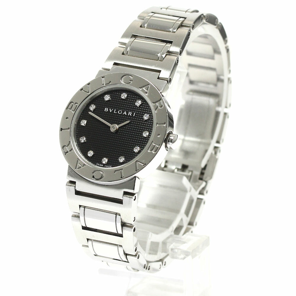 BVLGARI BBL26S Bulgari 12-Diamond Quartz Women's Watch with Box and Warranty Card