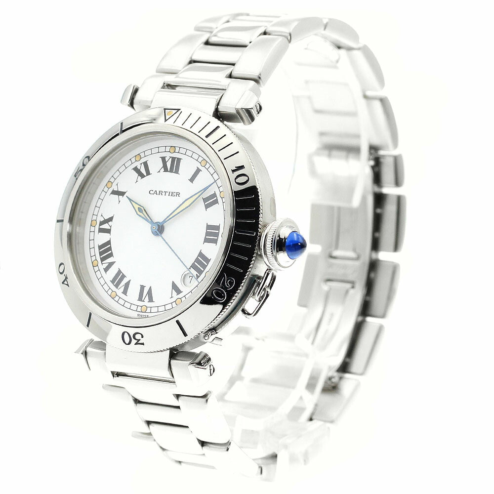 CARTIER W31005H3 Pasha 38mm Early Model Roman Numerals Automatic Men's Watch - Excellent Condition