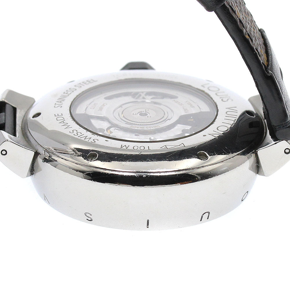 LOUIS VUITTON Q102L Tambour Chronograph Voyage Automatic Men's Watch with Box and Warranty Card