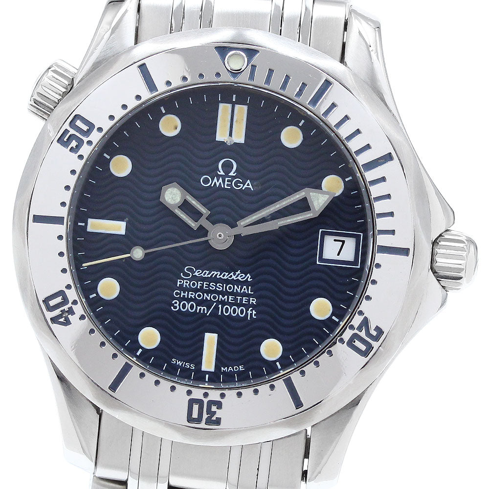 OMEGA 2552.80 Seamaster Diver 300M Date Automatic Watch (Boys' Size) with Warranty Card