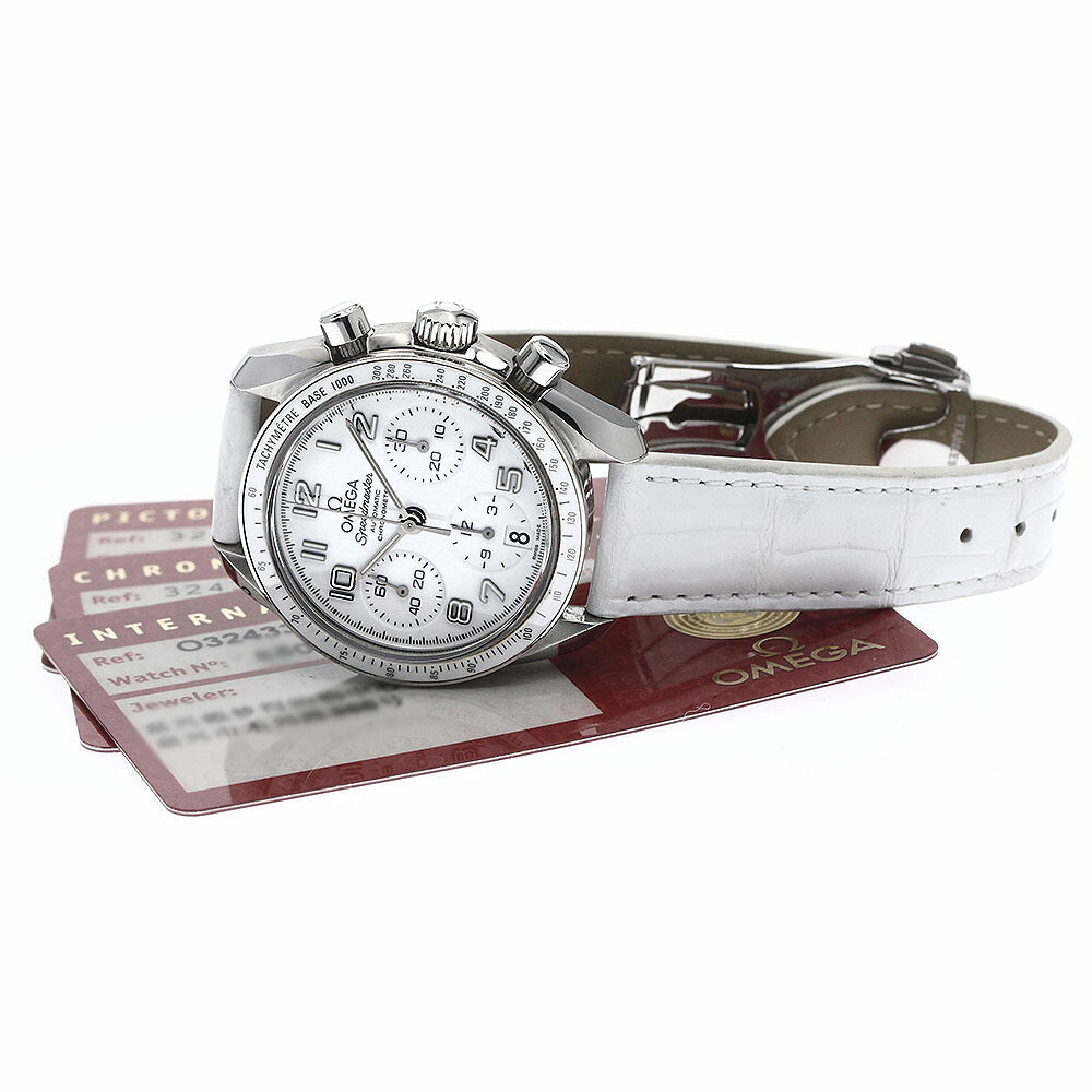 OMEGA 324.33.38.40.04.001 Speedmaster Date Chronograph Automatic Women's Watch with Warranty Card