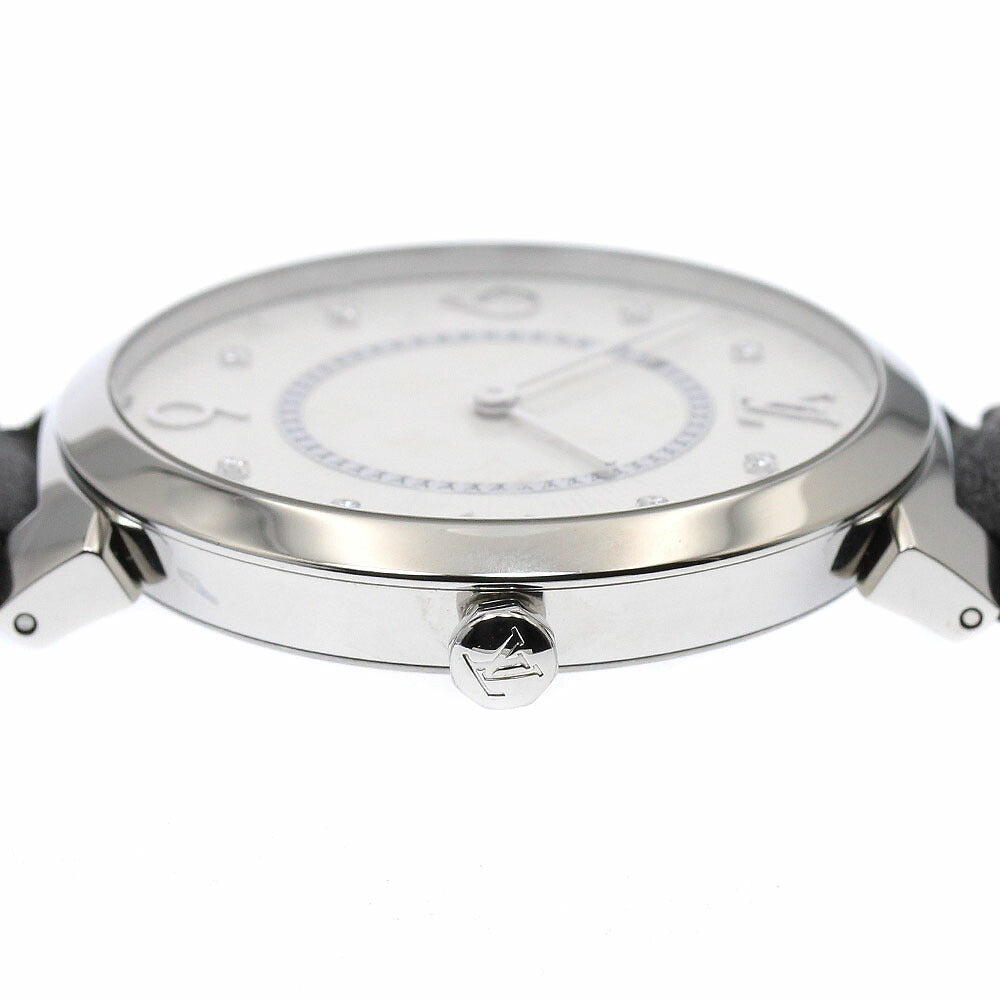 LOUIS VUITTON Q1E01 Tambour Slim 8P Diamond Quartz Men's Watch - Excellent Condition