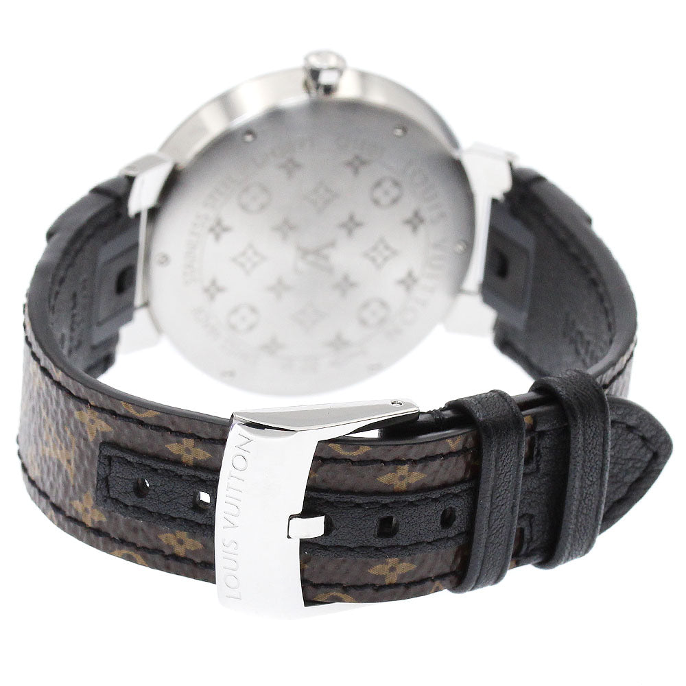 LOUIS VUITTON Q1E01 Tambour Slim 8P Diamond Quartz Men's Watch - Excellent Condition