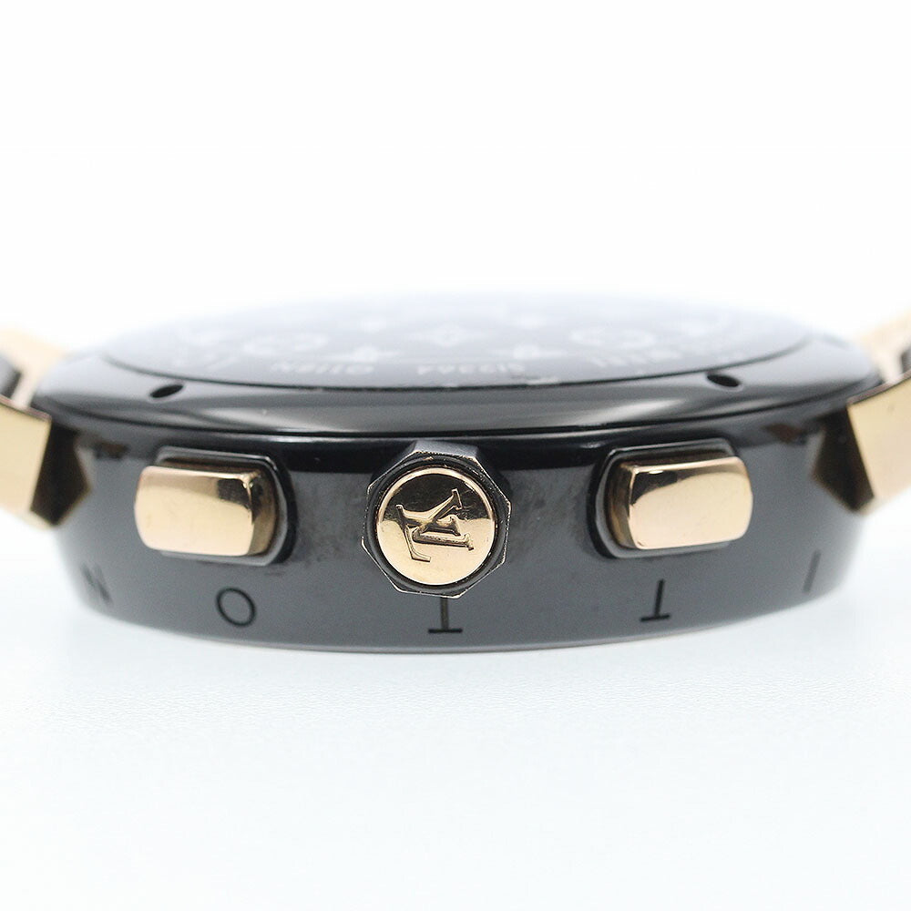 LOUIS VUITTON Q118N Tambour Quartz Men's Watch with Box and Warranty Card