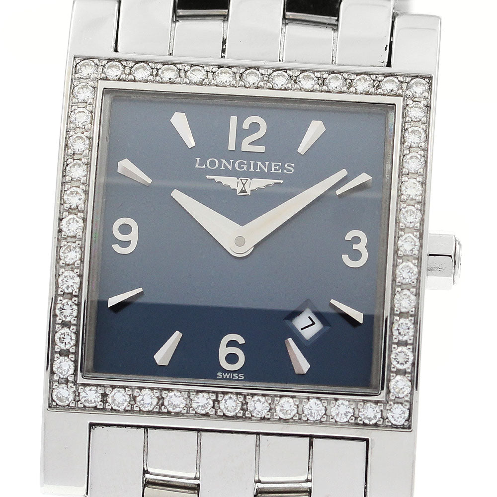 LONGINES L5.503.0 DolceVita Diamond Bezel Date Quartz Ladies Watch