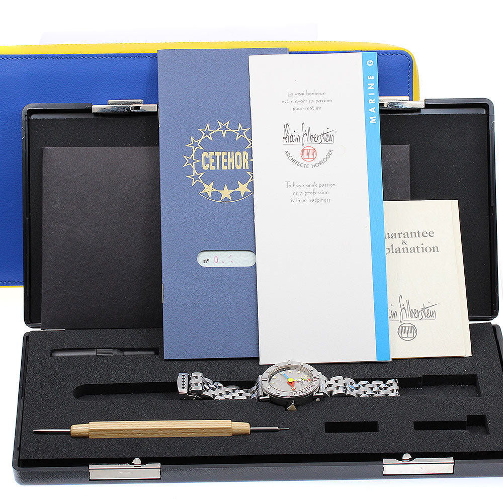 Alain Silberstein Marine G GMT Limited Edition (500 pieces) Automatic Watch Boys' Size with Box and Warranty Card