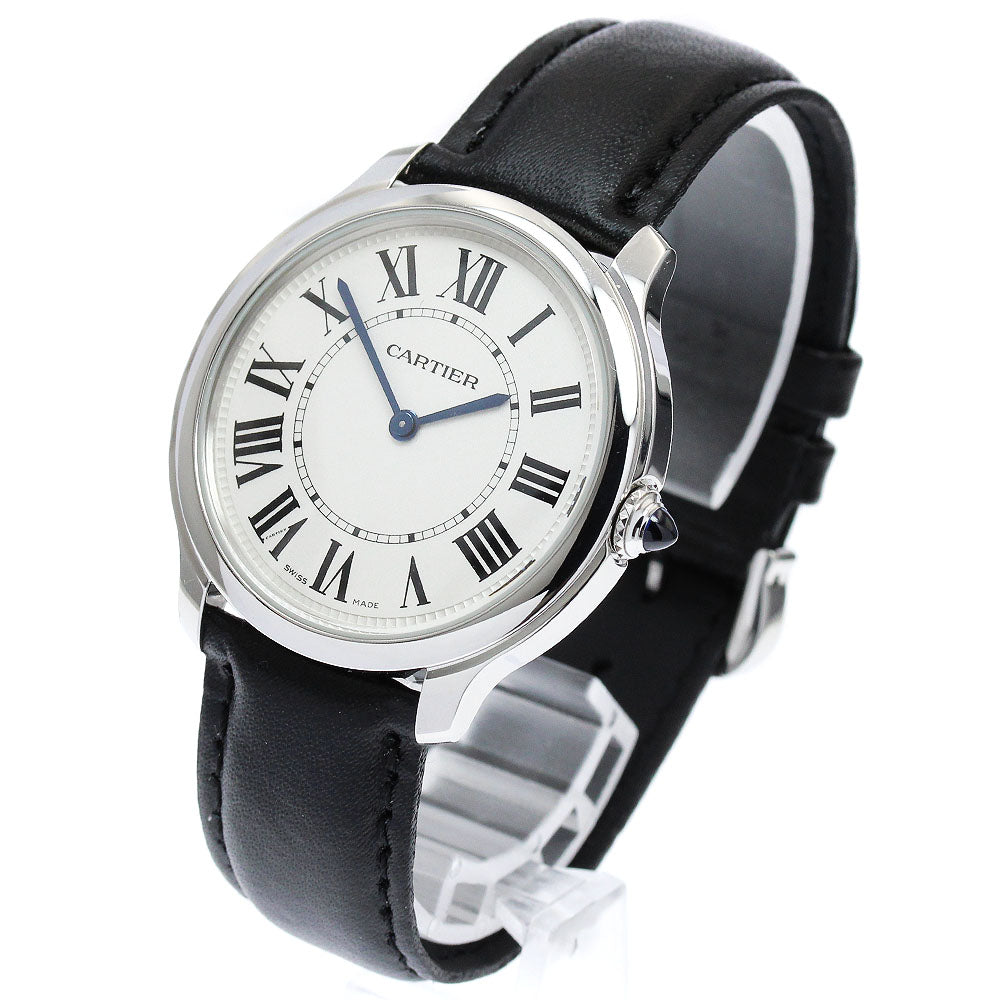 CARTIER WSRN0031 Ronde Must de 36mm Quartz Boys' Watch Excellent Condition with Warranty.