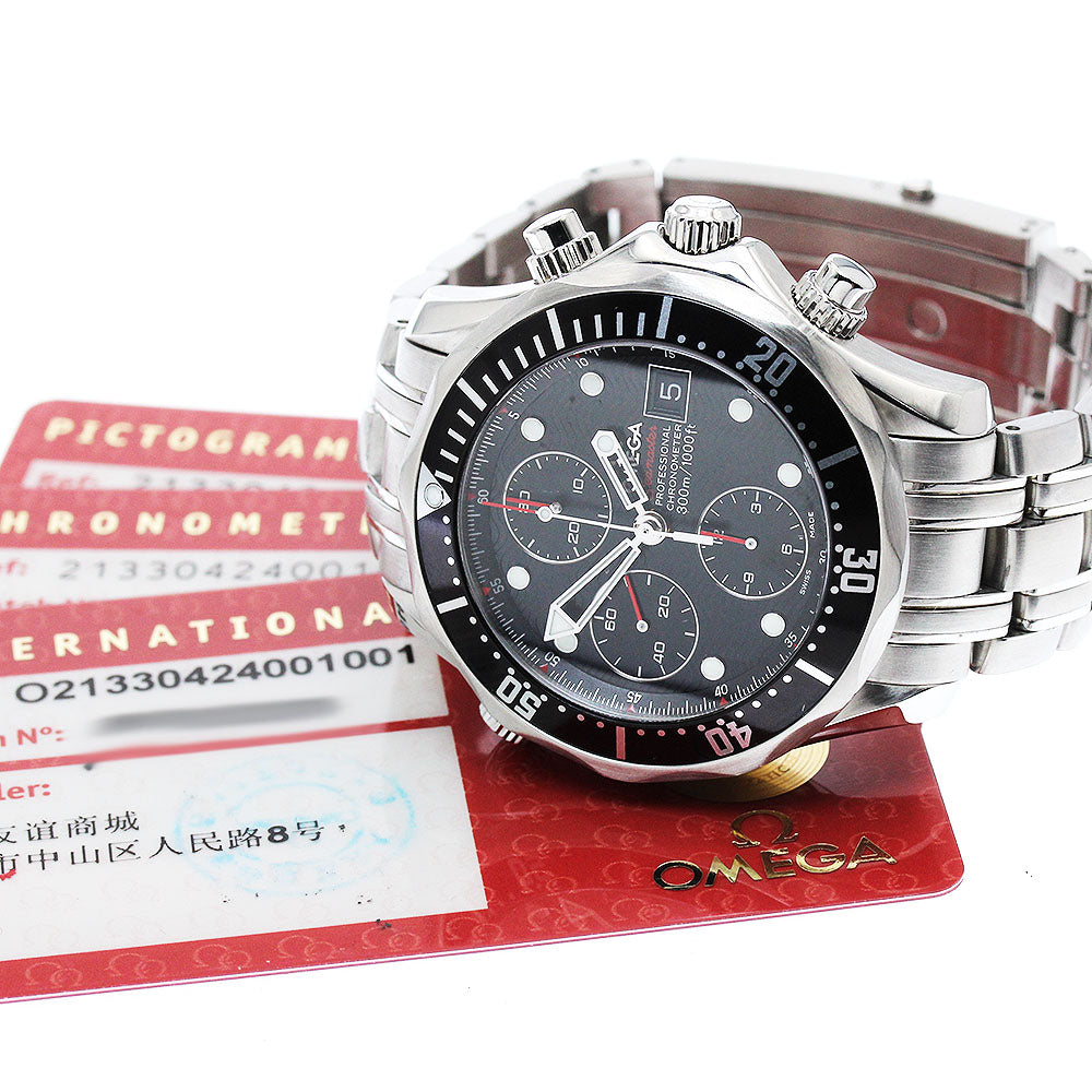 OMEGA 213.30.42.40.01.001 Seamaster Pro Diver's 300M Date Chronograph Automatic Men's Watch Excellent Condition with Warranty.
