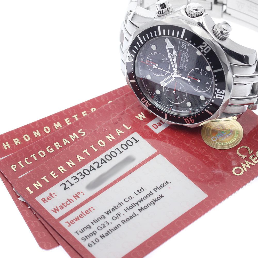 OMEGA 213.30.42.40.01.001 Seamaster Pro Diver's 300M Date Chronograph Automatic Men's Watch with Warranty