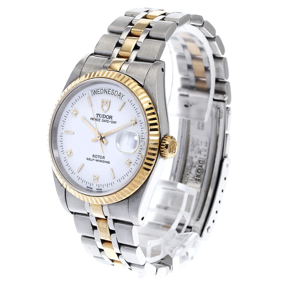 TUDOR 76213 Prince Date-Day YG Combination 5P Diamond Automatic Men's Watch