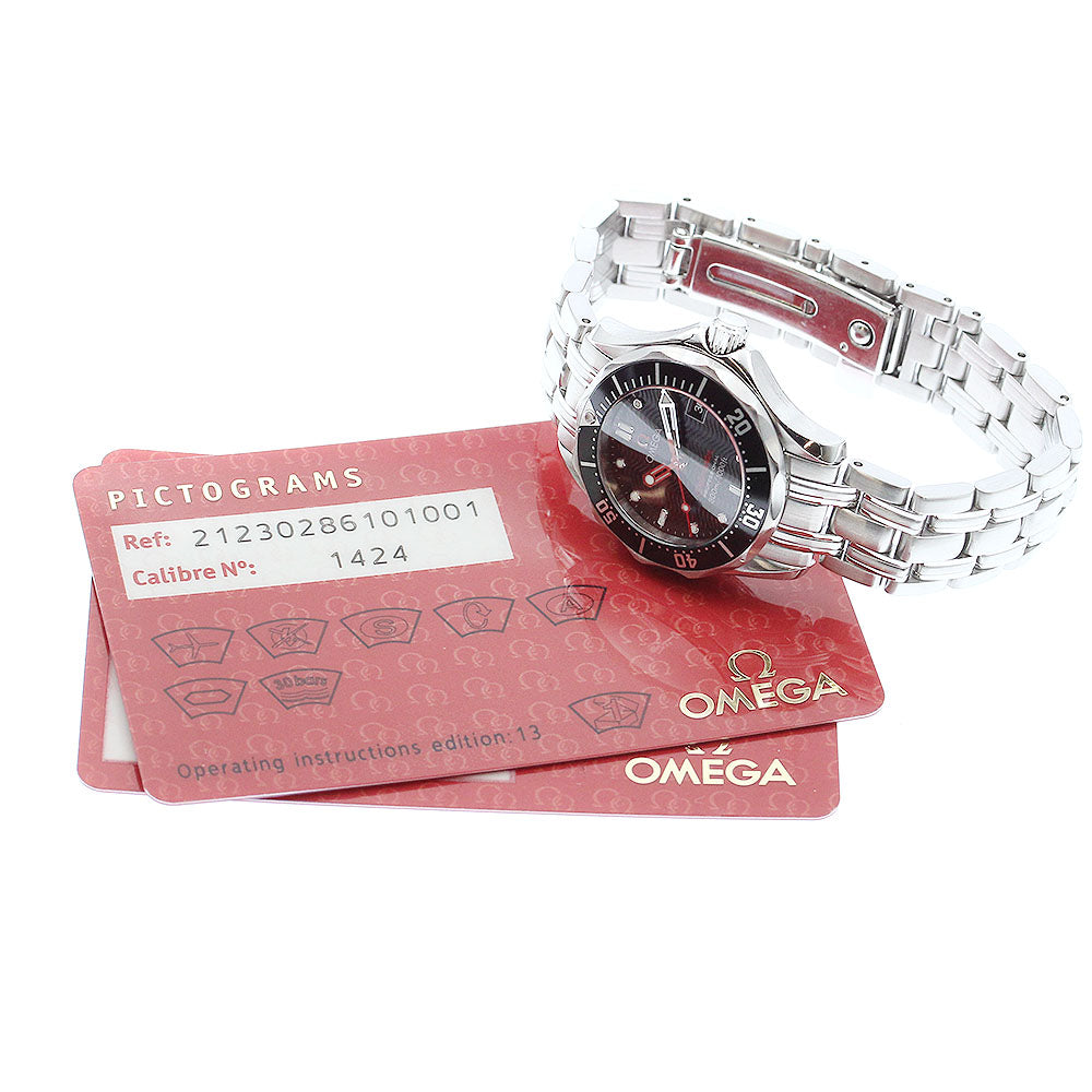 OMEGA 212.30.28.61.01.001 Seamaster 300 Date Quartz Ladies Watch with Warranty Card