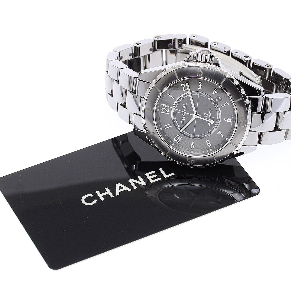CHANEL H2934 J12 Chromatic 41MM Date Automatic Men's Watch Excellent Condition with Warranty Card