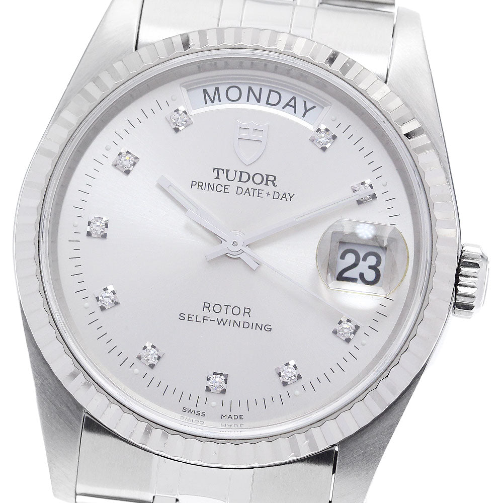 TUDOR 76214 Prince Date-Day 10P Diamond WG Bezel Automatic Men's Watch