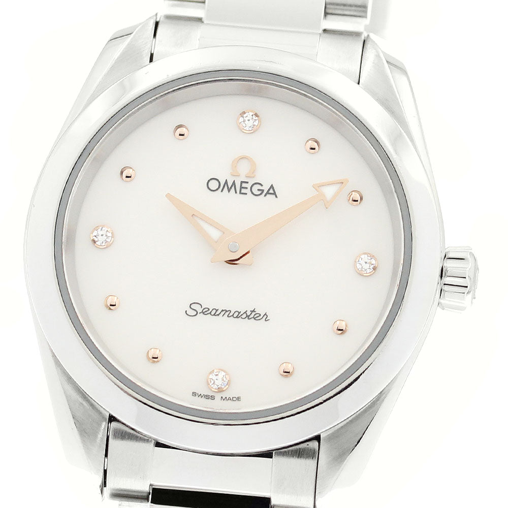 OMEGA 220.10.28.60.54.001 Seamaster Aqua Terra 4P Diamond Quartz Ladies Watch with Warranty