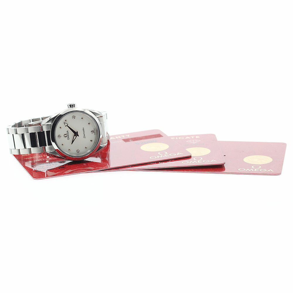 OMEGA 220.10.28.60.54.001 Seamaster Aqua Terra 4P Diamond Quartz Ladies Watch with Warranty