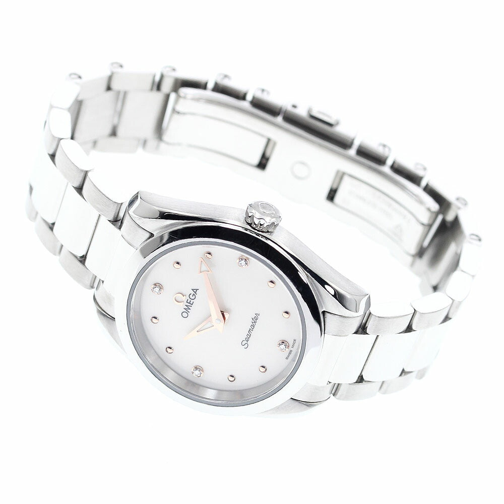 OMEGA 220.10.28.60.54.001 Seamaster Aqua Terra 4P Diamond Quartz Ladies Watch with Warranty