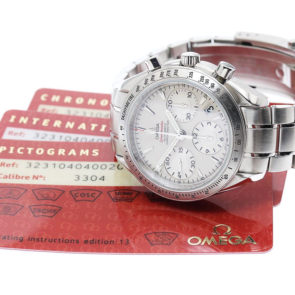 OMEGA 323.10.40.40.02.001 Speedmaster Date Chronograph Automatic Men's Watch Excellent Condition with Warranty.