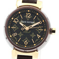 LOUIS VUITTON QA137 Tambour Slim Quartz Women's Watch with Box and Warranty Card