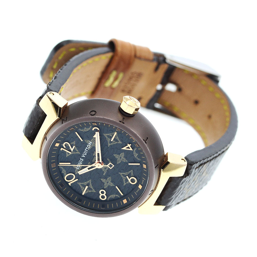 LOUIS VUITTON QA137 Tambour Slim Quartz Women's Watch with Box and Warranty Card