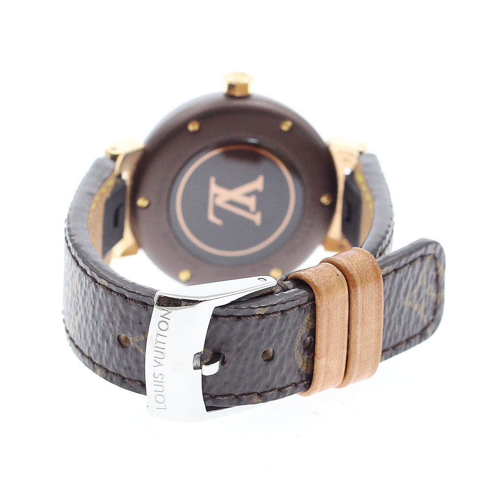 LOUIS VUITTON QA137 Tambour Slim Quartz Women's Watch with Box and Warranty Card