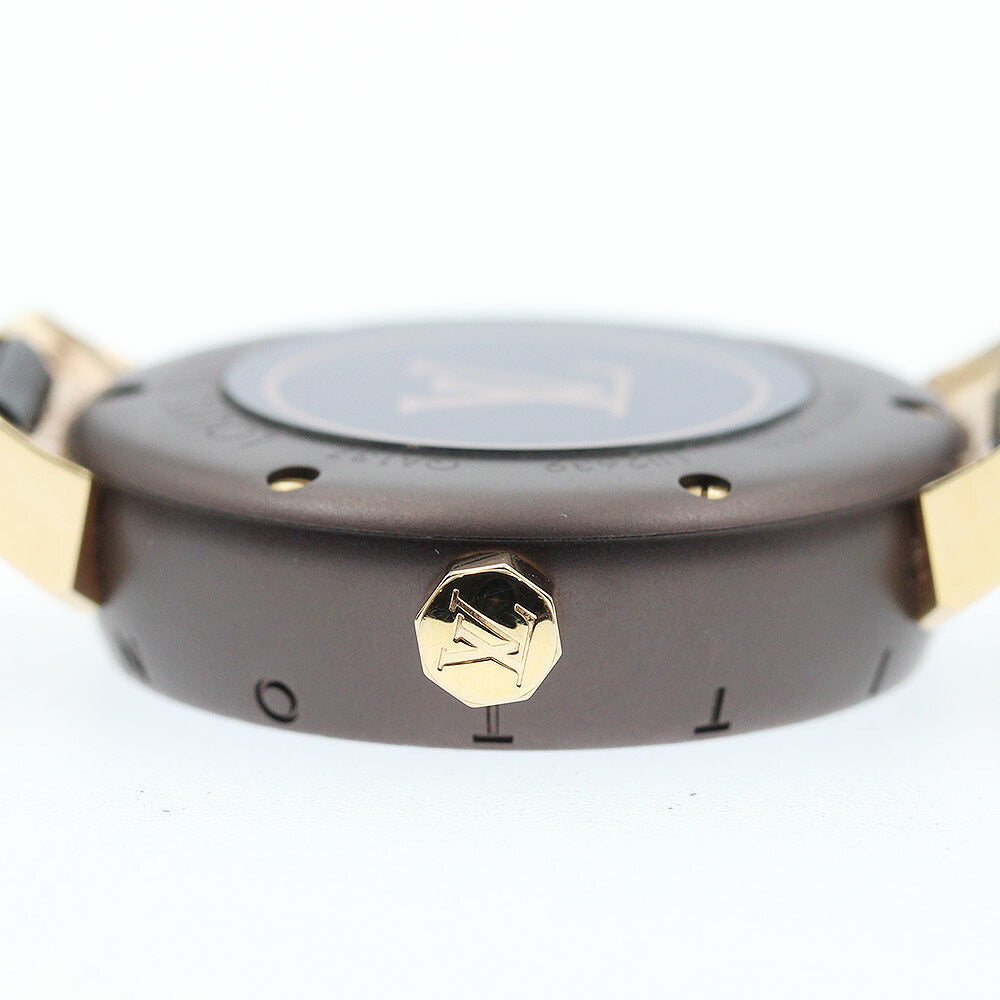 LOUIS VUITTON QA137 Tambour Slim Quartz Women's Watch with Box and Warranty Card