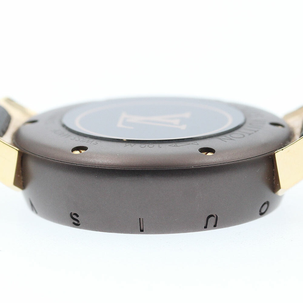 LOUIS VUITTON QA137 Tambour Slim Quartz Women's Watch with Box and Warranty Card