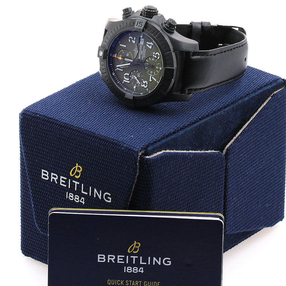 BREITLING V13317 Avenger Chronograph 45 Night Mission Automatic Men's Watch Excellent Condition with Inner Box and Warranty Card.
