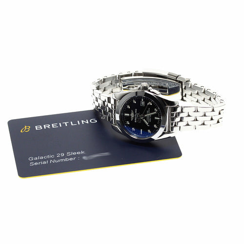 BREITLING W72348 Galactic 29 Sleek 8-Diamond Quartz Women's Watch with Warranty