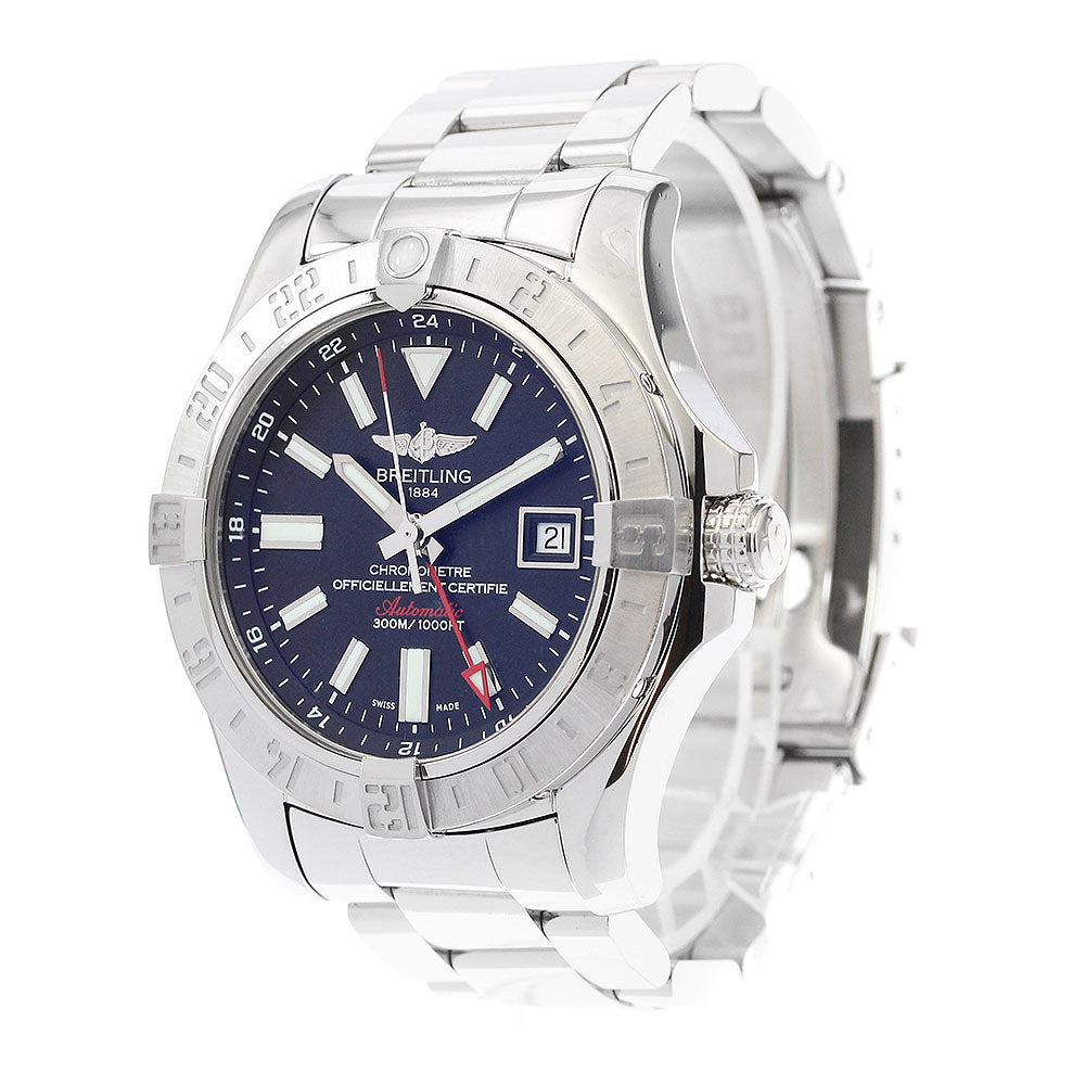 BREITLING A32390 Avenger II GMT Date Automatic Men's Watch Excellent Condition with Inner Box and Warranty Card.